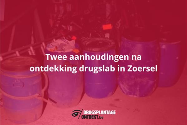 Zoersel - Twee aanhoudingen na ontdekking drugslab